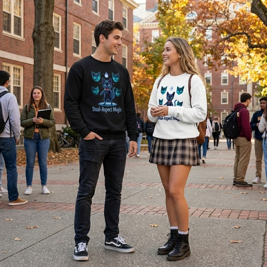 Magic Cat Sweatshirt - Mystical Feline Design | Premium Cotton Fleece