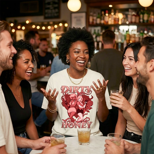 T-294-OG / Unisex oversized Garment-Dyed t-shirt Masatonia "Dirty Honey"