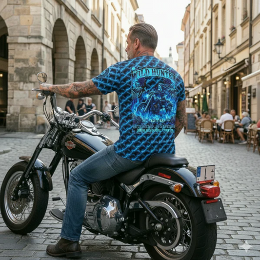 T-304-AC / Men’s cotton crew neck t-shirt Masatonia "WILD HUNTER"