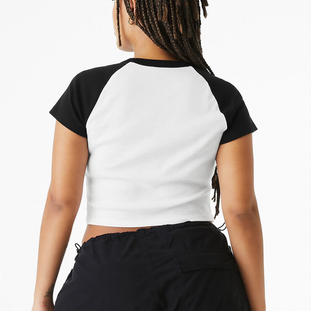 TW-001 / Women’s micro rib raglan baby tee Masatonia "Love & Peace"