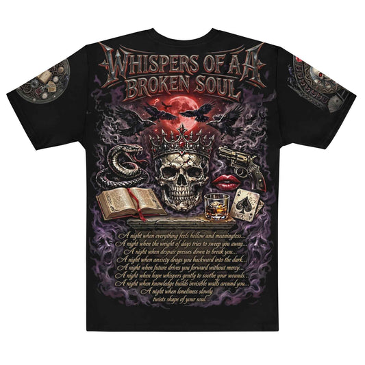 WHISPERS OF A BROKEN SOUL™ Full Eclipse | All-Over Print Gothic T-Shirt | Dark Streetwear | Masatonia