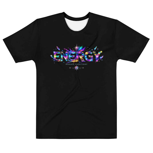 COSMIC ENERGY™ Holographic Rainbow Graphic T-Shirt | Futuristic Streetwear | Festival Y2K EDM