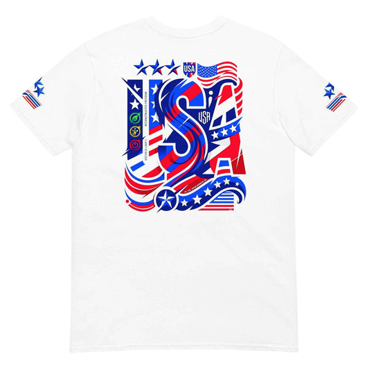 Stellar Vector Cybernetic Graphic White T-Shirt