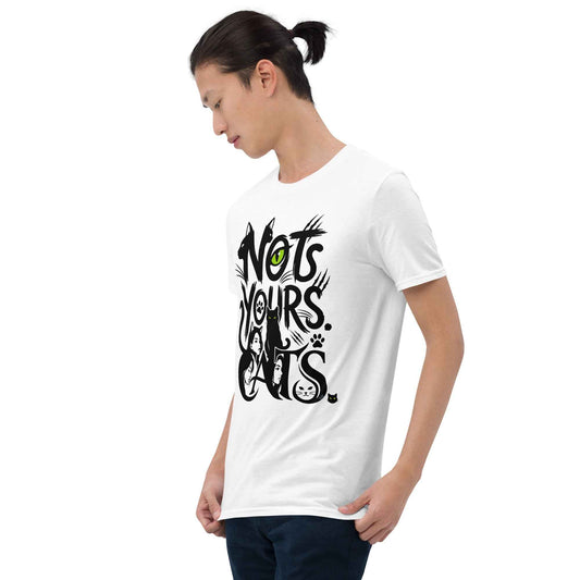 NOT YOURS. CATS. — Bold Black Cat Graphic T-Shirt