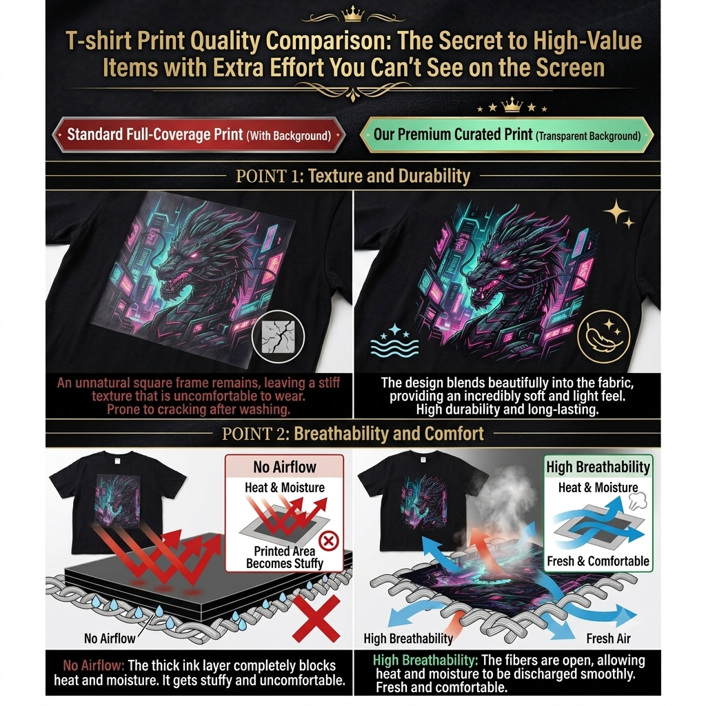 [Our Printing Standards] Why We Focus on Breathability and Background Transparency