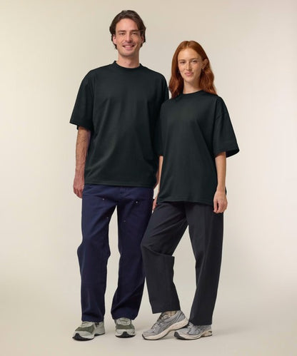 T-291-OH / Unisex organic oversized high neck t-shirt "USA”