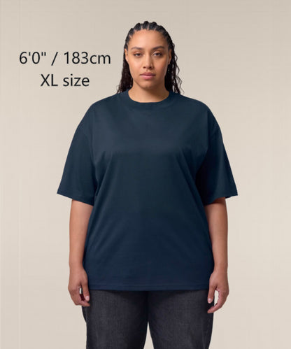 T-295-OH / Unisex organic oversized high neck t-shirt Masatonia "Ninja Art"
