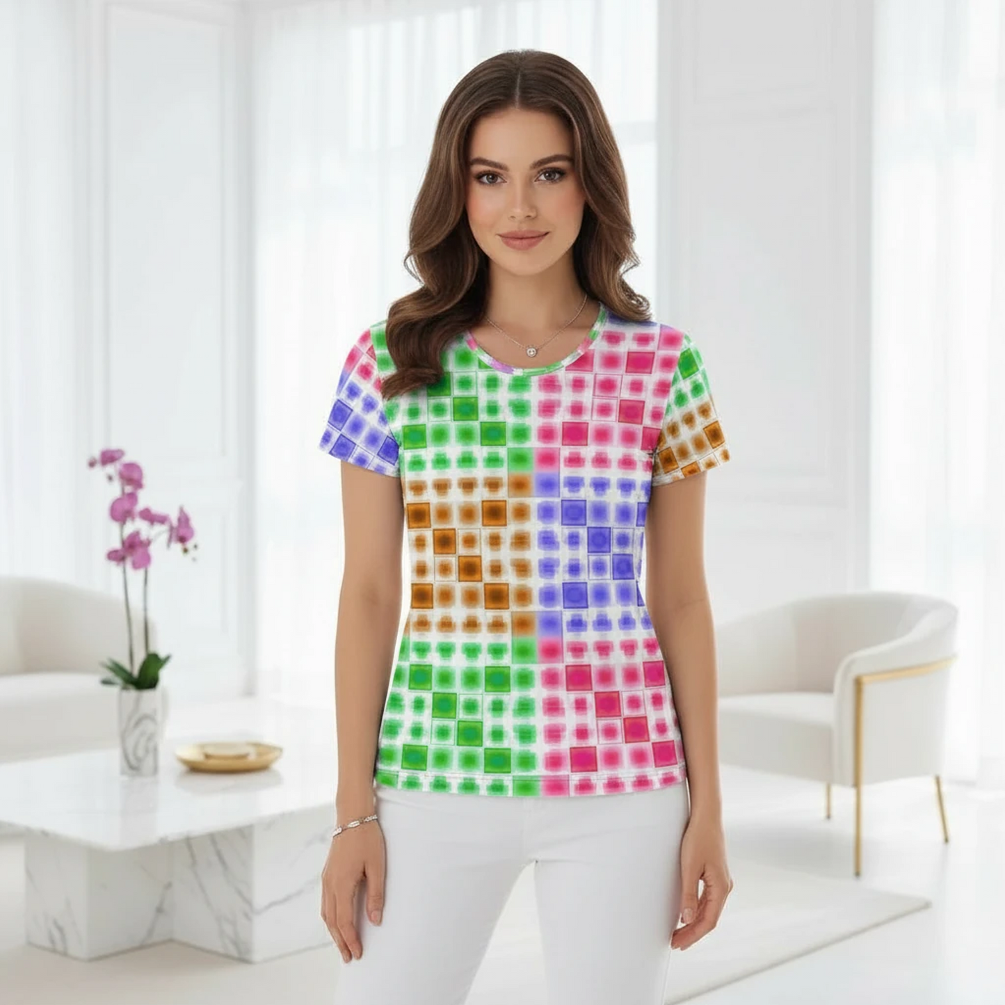 WT-009-AC / Women’s cotton crew neck t-shirt