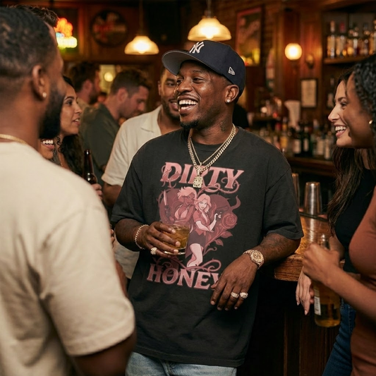 T-294-OG / Unisex oversized Garment-Dyed t-shirt  Masatonia "Dirty Honey"