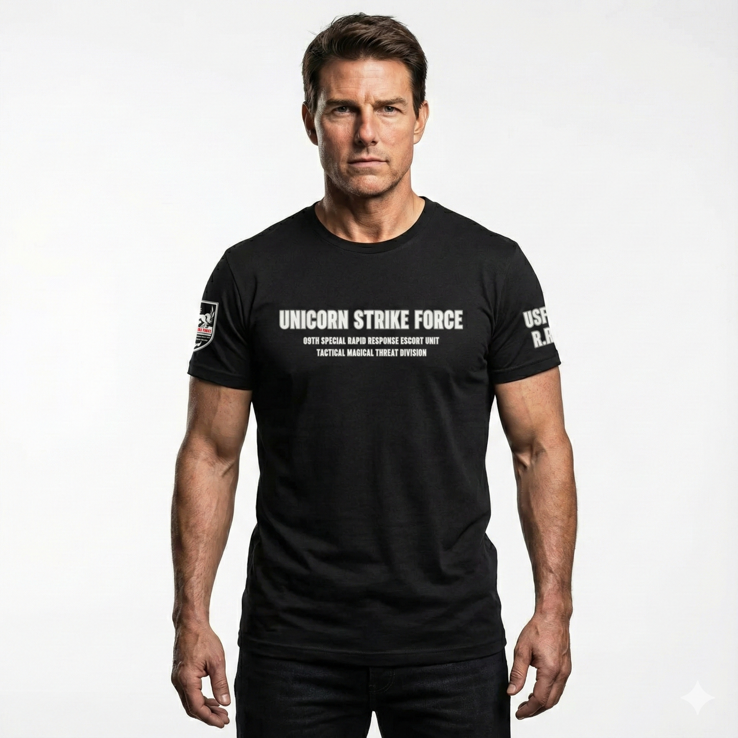 T-215-B / Short-Sleeve Unisex T-Shirt "Masatonia" "Military" "unicorn strike force" 09 unit