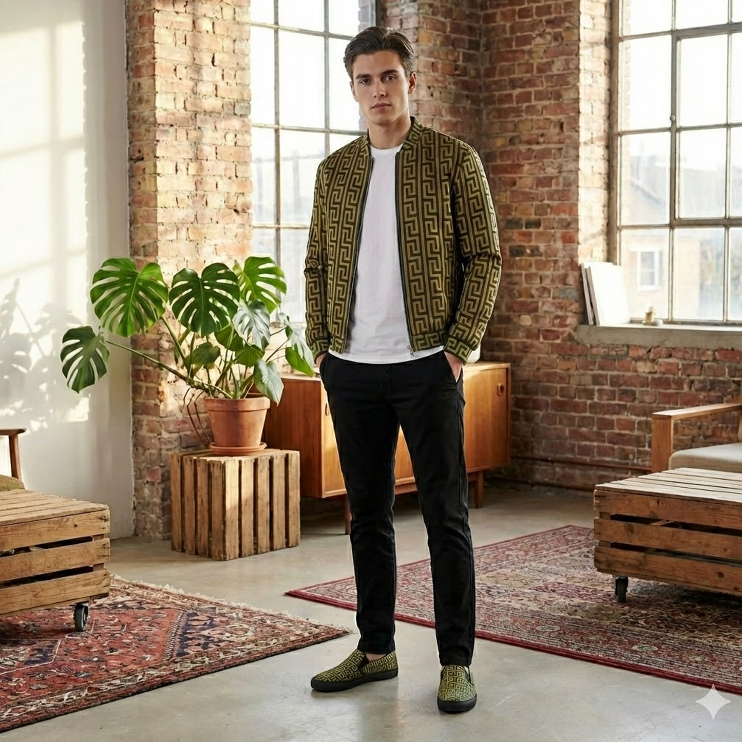 FW-001 / Men’s slip-on canvas shoes Masatonia