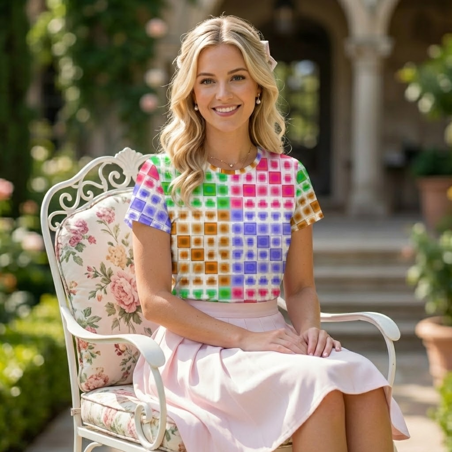 WT-009-AC / Women’s cotton crew neck t-shirt