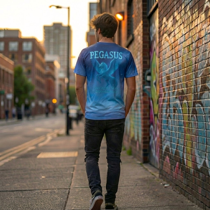 T-301-AC / Men’s cotton crew neck t-shirt Masatonia "Pegasus"