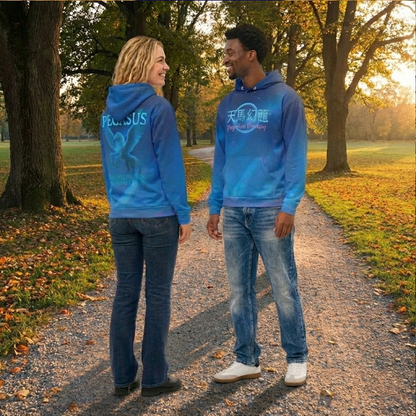 P-153-AC / Unisex cotton hoodie Masatonia "Pegasus"