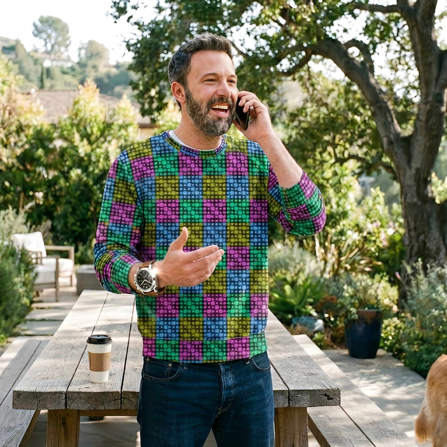 All-Over Print Cotton Sweatshirt - Unisex Streetwear | Premium