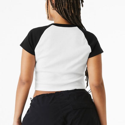 TW-002 / Women’s micro rib raglan baby tee Masatonia "Love & Peace"