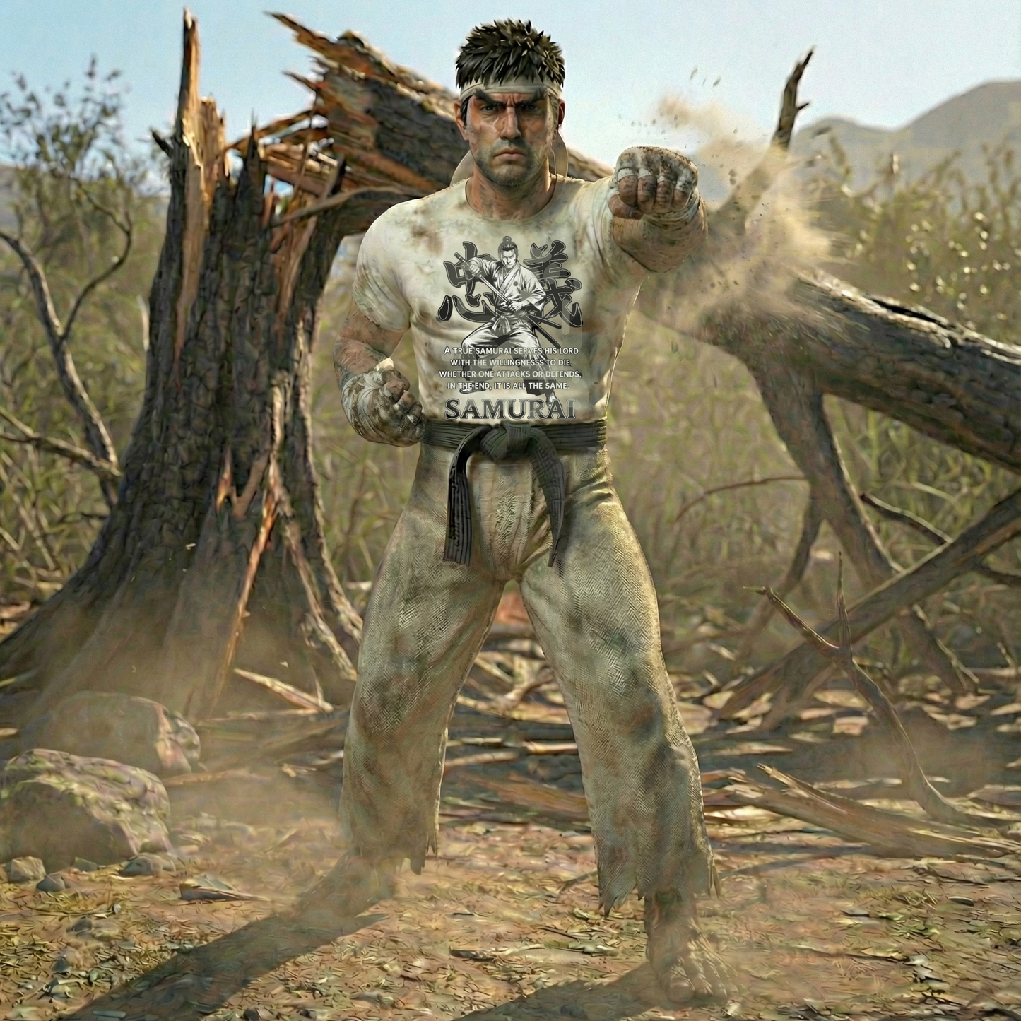 T-032-B / Short-Sleeve Unisex T-Shirt Masatonia "SAMURAI" "BUSHI" "SHOGUN"