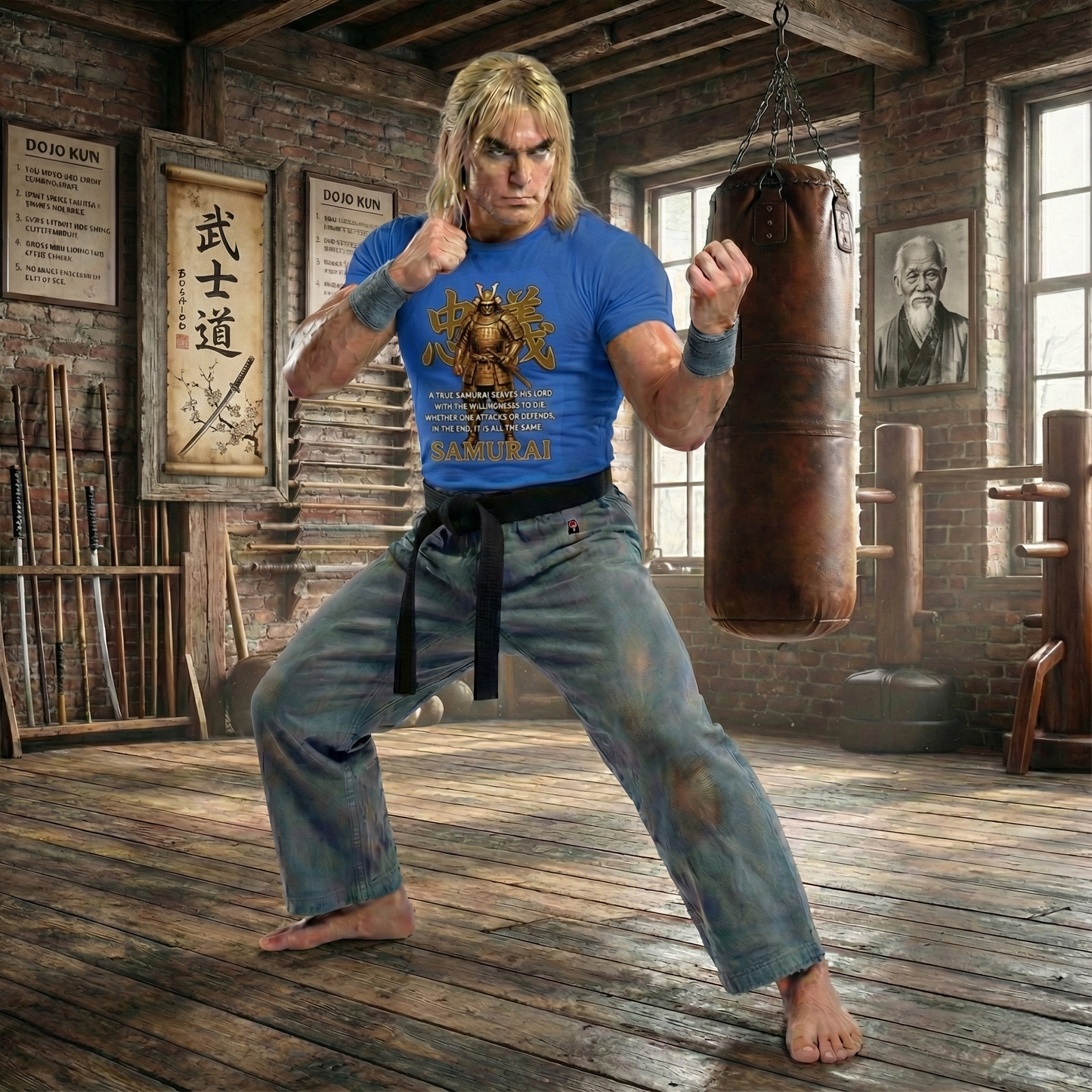 T-030-B / Short-Sleeve Unisex T-Shirt Masatonia "SAMURAI" "BUSHI" "SHOGUN"