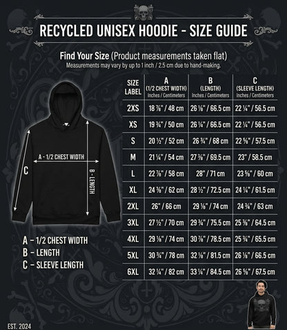 Gothic Skull & Baroque No. 09 Recycled Fleece Hoodie