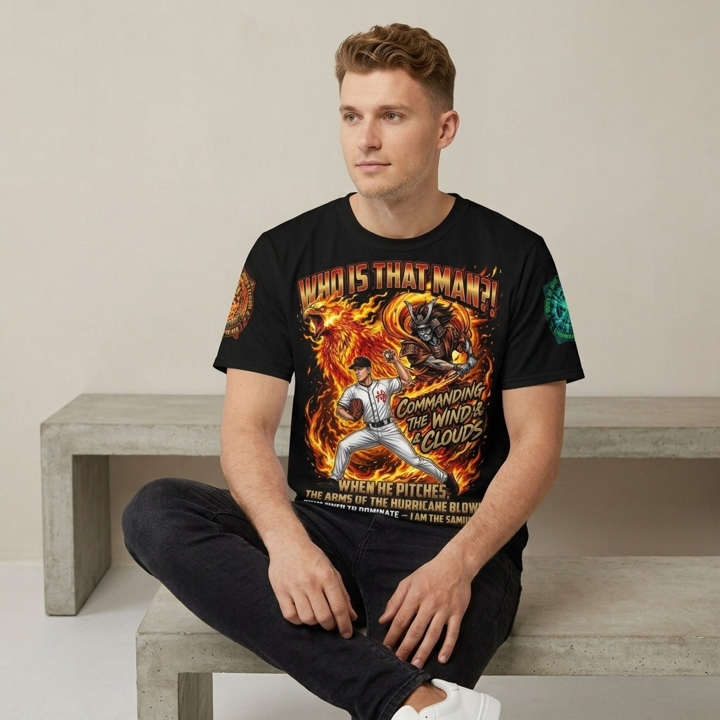 Japanese Samurai Baseball Graphic Streetwear T-Shirt