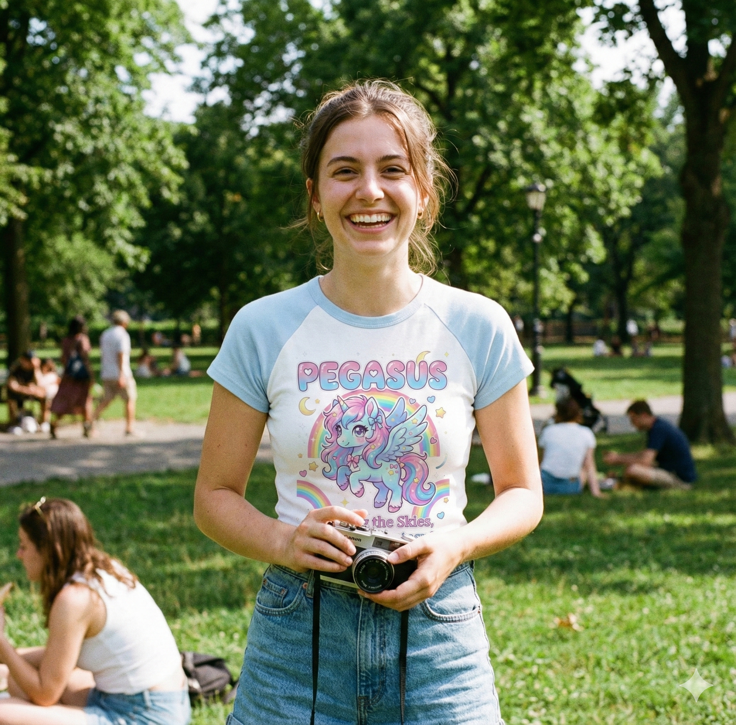 WT-011 / Women’s micro rib raglan baby tee Masatonia "PEGASUS"