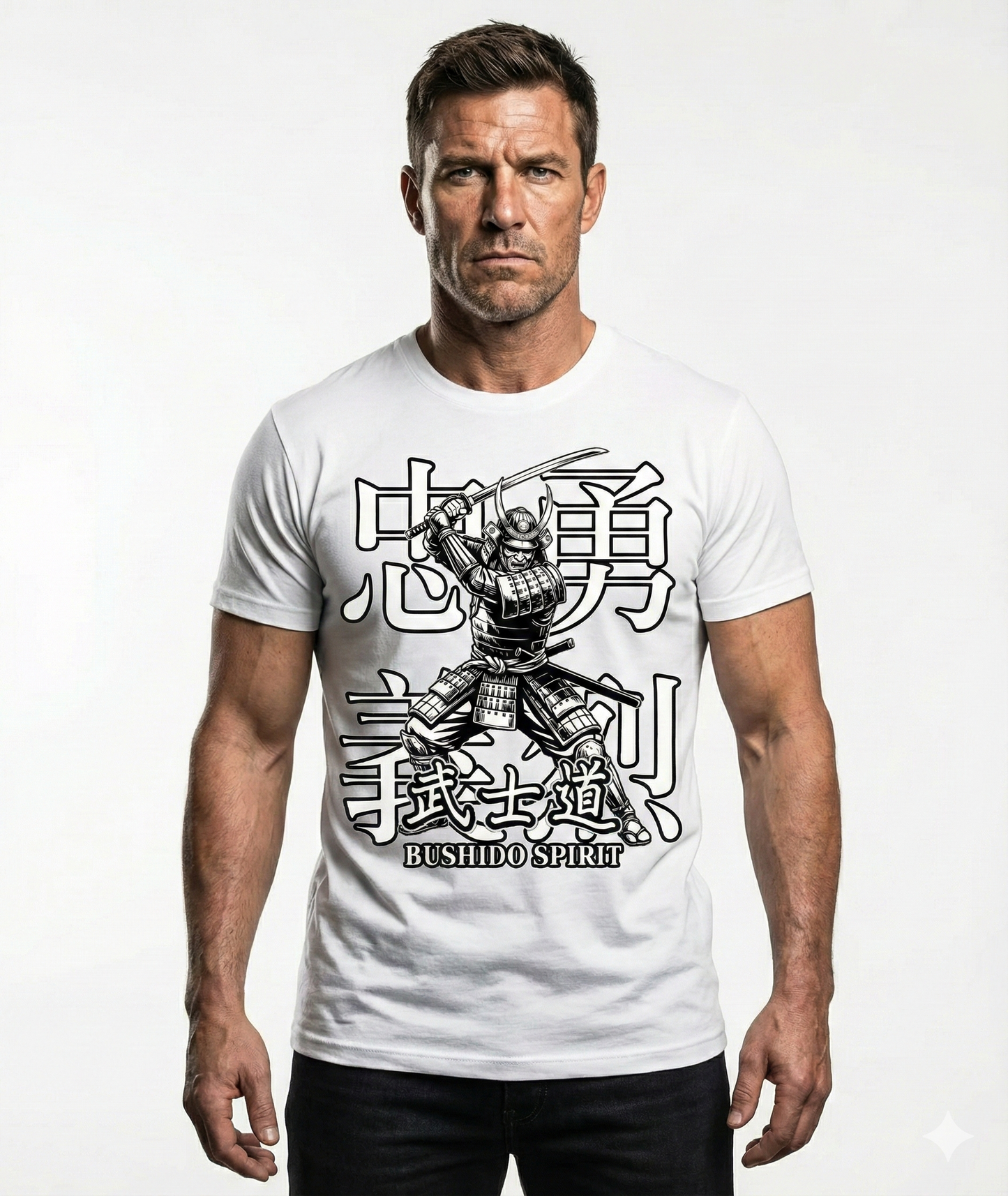 T-025-B / Short-Sleeve Unisex T-Shirt Masatonia "SAMURAI" "BUSHI"