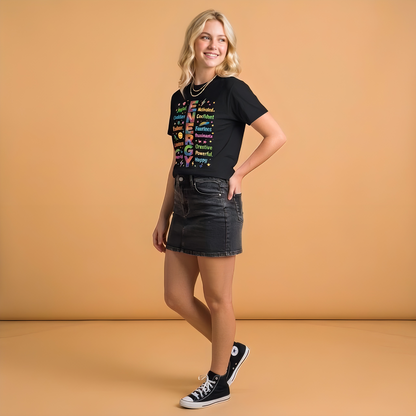 Positive Energy Typography T-Shirt - Motivational Word Art | Premium Cotton
