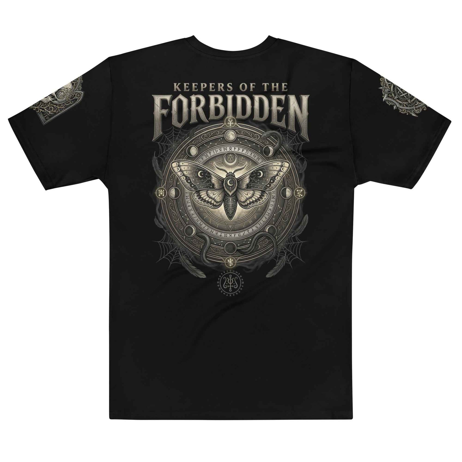 Gothic Occult Graphic T-Shirt - Dark Fantasy Ritual Design | All-Over Print