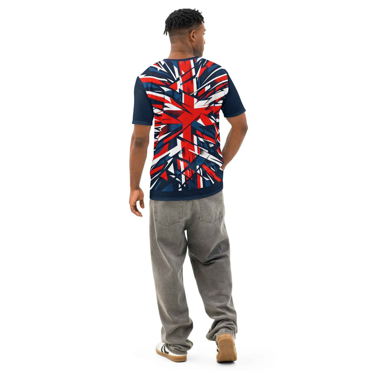 Luxury UK Union Jack All-Over Print T-Shirt - British Punk Streetwear Graphic Tee | Red White Blue Design
