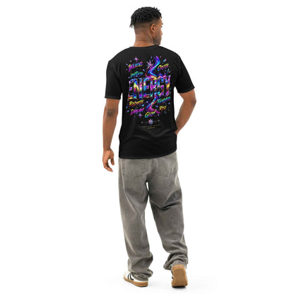 COSMIC ENERGY™ Holographic Rainbow Graphic T-Shirt | Futuristic Streetwear | Festival Y2K EDM