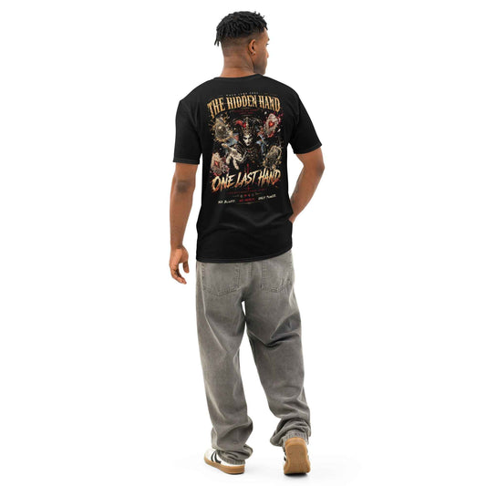 One Last Hand™ Black Graphic T-Shirt | Premium Joker Poker Streetwear | No Bluff. All Power.