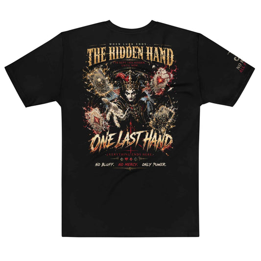 One Last Hand™ Black Graphic T-Shirt | Premium Joker Poker Streetwear | No Bluff. All Power.