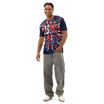 Luxury UK Union Jack All-Over Print T-Shirt - British Punk Streetwear Graphic Tee | Red White Blue Design