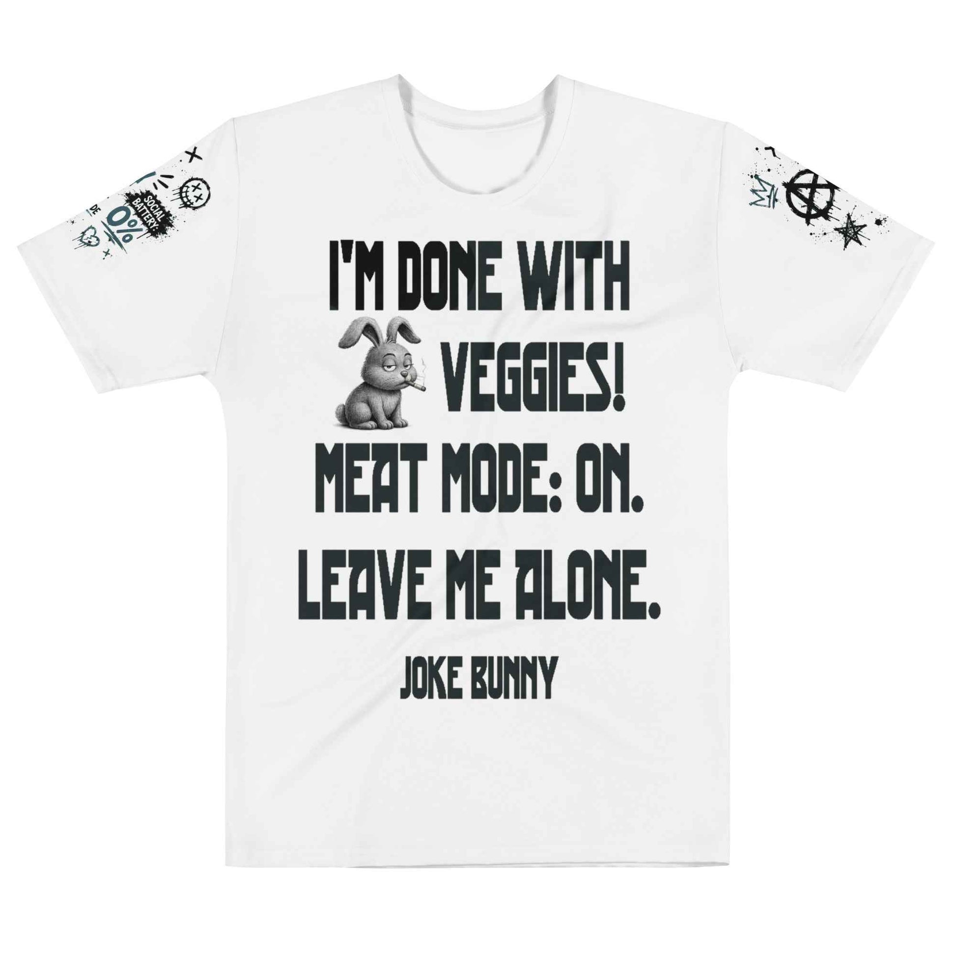 JOKE BUNNY™ Graphic T-Shirt - Grunge Punk Meme Streetwear | Multi-Print Front, Back & Sleeve Design