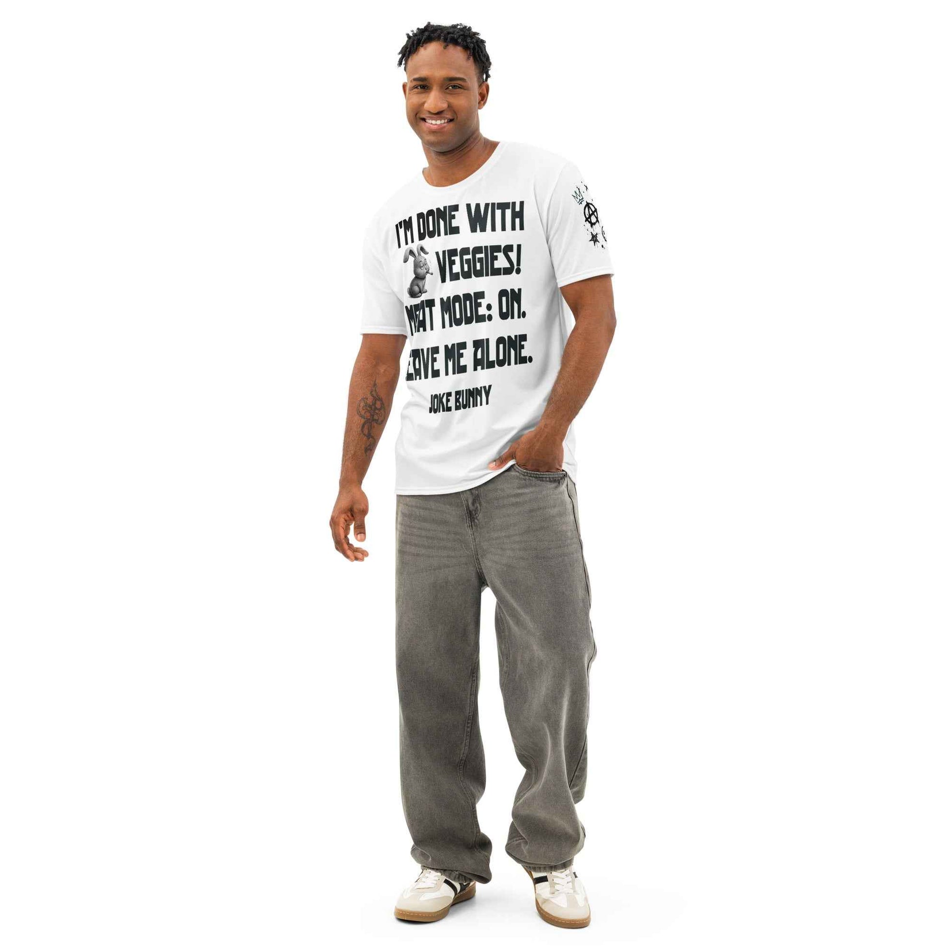 JOKE BUNNY™ Graphic T-Shirt - Grunge Punk Meme Streetwear | Multi-Print Front, Back & Sleeve Design