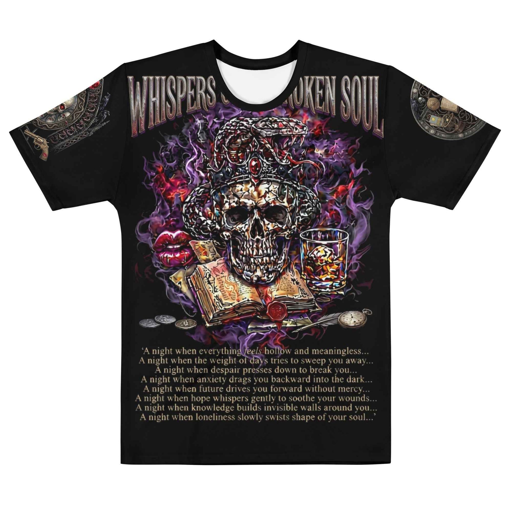 WHISPERS OF A BROKEN SOUL™ Full Eclipse | All-Over Print Gothic T-Shirt | Dark Streetwear | Masatonia