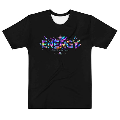COSMIC ENERGY™ Holographic Rainbow Graphic T-Shirt | Futuristic Streetwear | Festival Y2K EDM