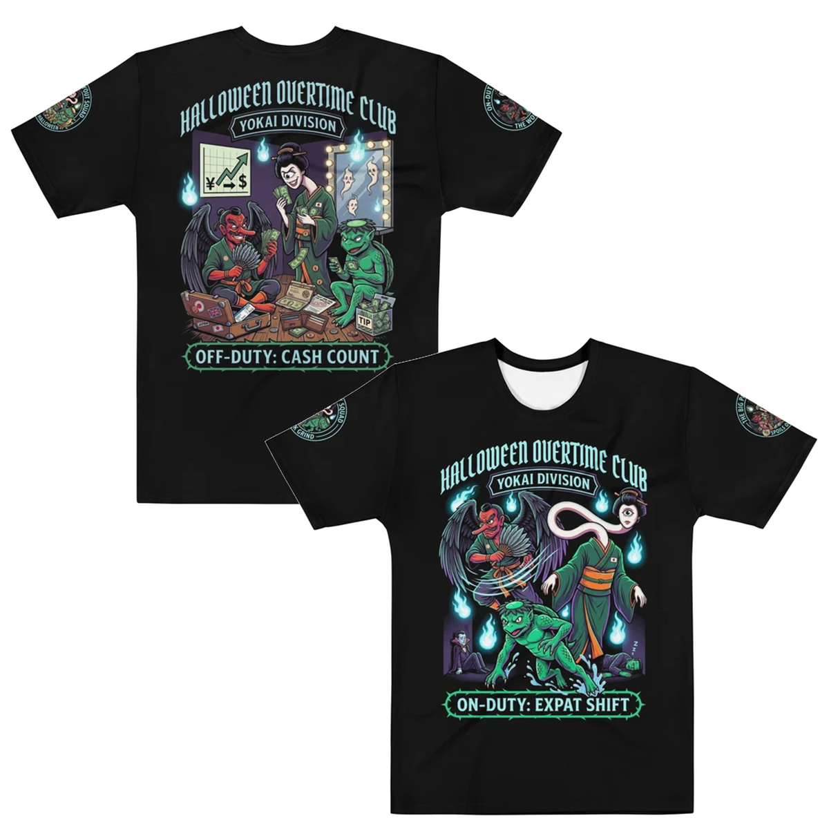 Yokai Division "Halloween Overtime Club" Graphic T-Shirt