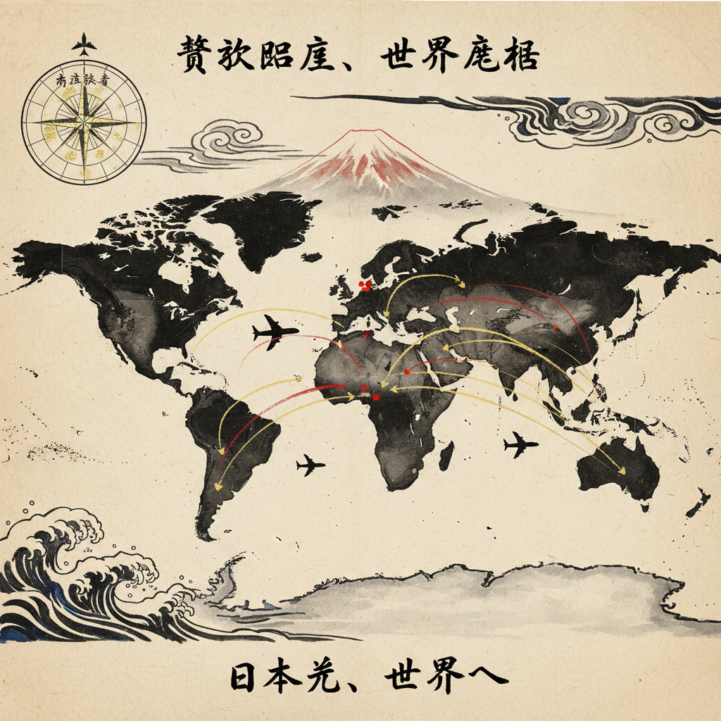 Luxury Quality, Global Reach - Sumi-e World Map