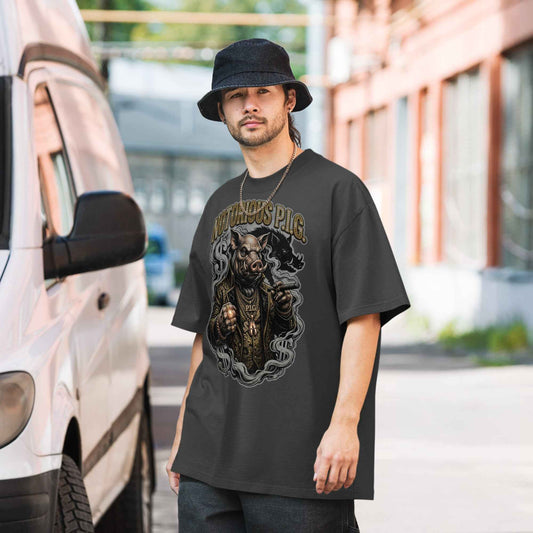 T-294-OF　NOTORIOUS P.I.G. "The Snout" Oversized Vintage Graphic Tee