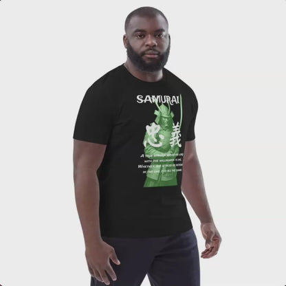 T-198 / SAMURAI Loyalty Bushido T-Shirt – Japanese Armor Art, Calligraphy, and Warrior Creed