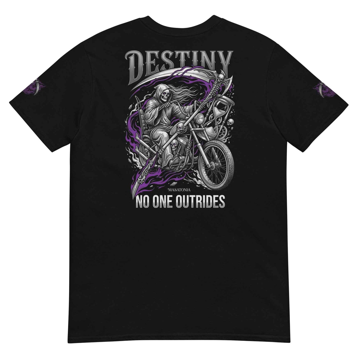 "Scythe of Chronos" Fine Line Graphic T-Shirt – Black Edition