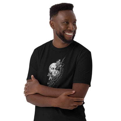 Lunar Anatomy & Eclipse Graphic Tee – Dark Botanical Art Edition