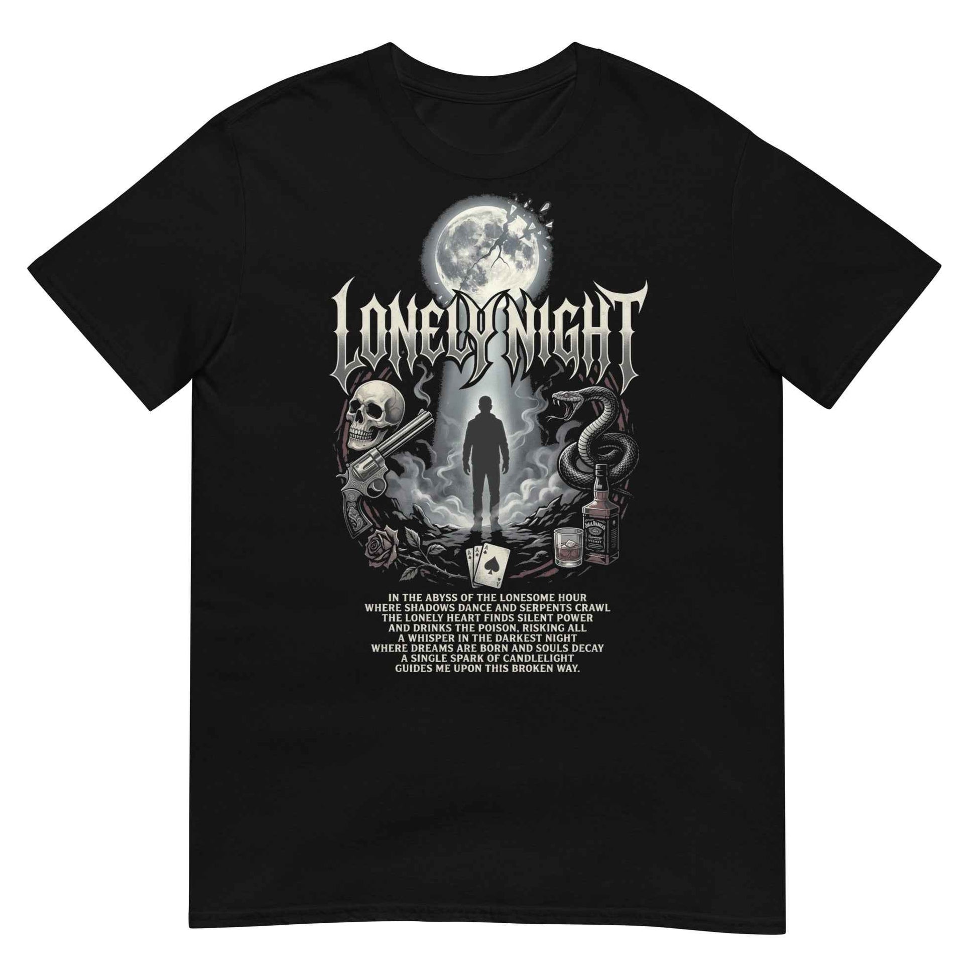 Lonely Night Gothic Rock T-Shirt - Dark Metal Design | Premium Cotton