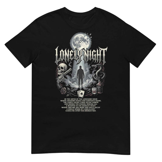 Lonely Night Gothic Rock T-Shirt - Dark Metal Design | Premium Cotton