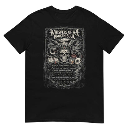 Whispers of a Broken Soul Gothic Rock T-Shirt - Dark Skull Design | Premium Cotton