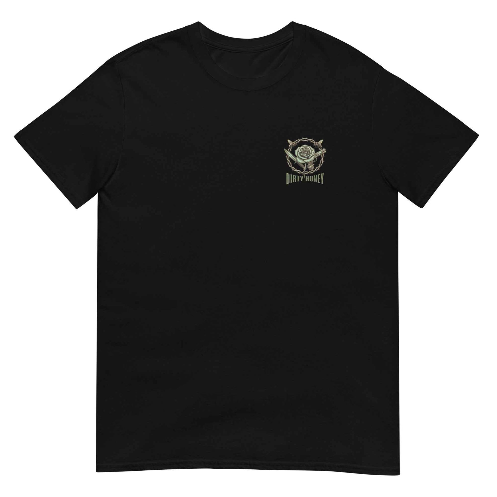 DIRTY HONEY Gothic Rose T-Shirt | Tattoo Back Print | Dark Streetwear Alternative Fashion