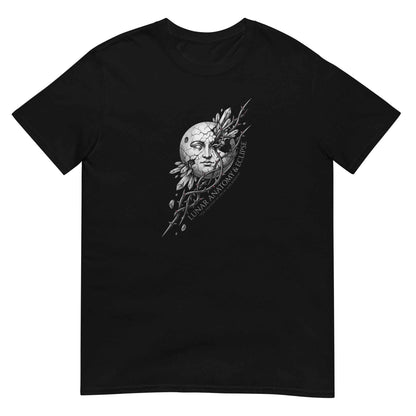 Lunar Anatomy & Eclipse Graphic Tee – Dark Botanical Art Edition