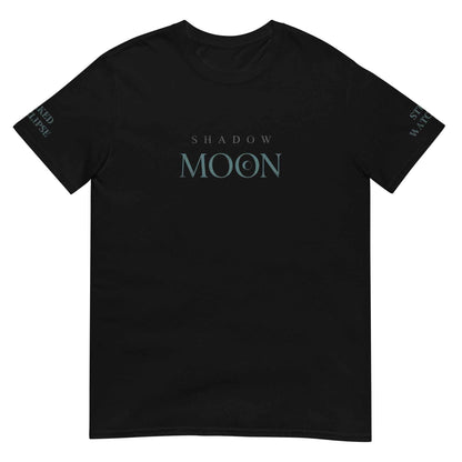 Shadow Moon Black Graphic T-Shirt - Gothic Occult Streetwear | Multi-Print Front, Back & Sleeve Design