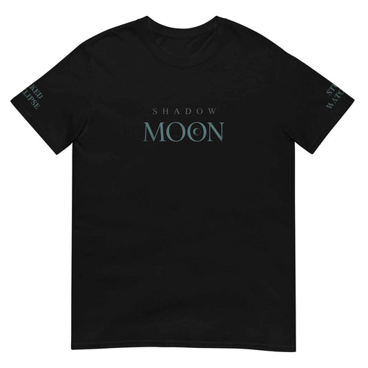 Shadow Moon Black Graphic T-Shirt - Gothic Occult Streetwear | Multi-Print Front, Back & Sleeve Design
